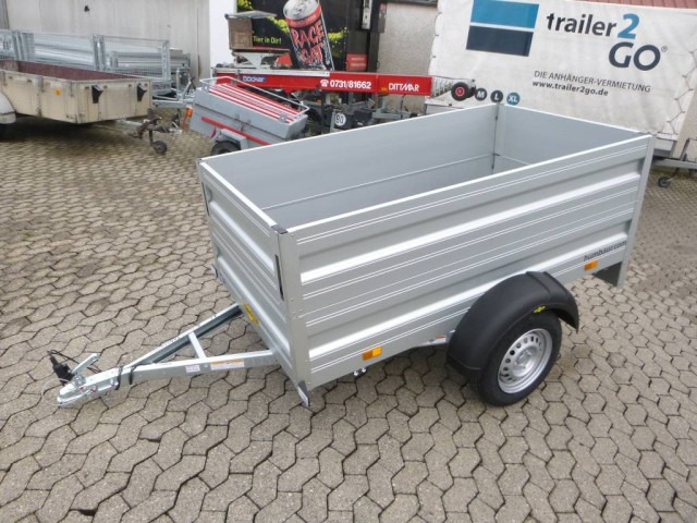 Humbaur HA 752111 mit Bordswandaufsatz Alu, 750 kg, 2050 x 1100 x 350 mm - Прицеп для легкового автомобиля: фото 1 Humbaur HA 752111 mit Bordswandaufsatz Alu, 750 kg, 2050 x 1100 x 350 mm - Прицеп для легкового автомобиля: фото 1