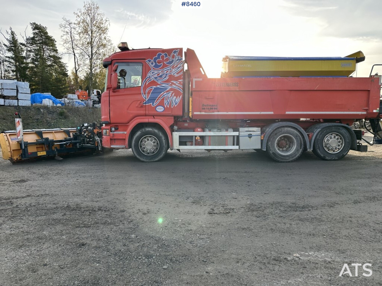 Tipper truck, Scania G410, Front plow, Salt spreader (See video) - Самосвал, Снегоуборочная машина: фото 2 Tipper truck, Scania G410, Front plow, Salt spreader (See video) - Самосвал, Снегоуборочная машина: фото 2