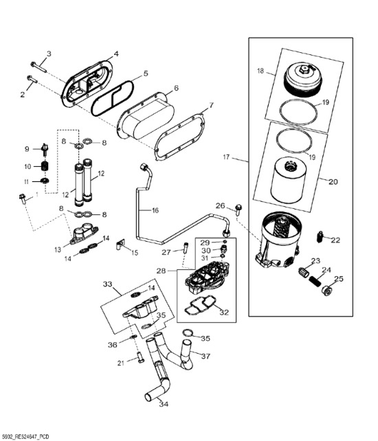AR55394 John Deere 8345R - Chłodnica oleju - Масляный радиатор для Сельскохозяйственной техники: фото 1