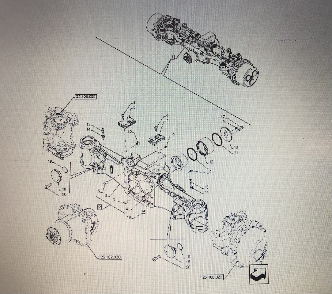 CASE OPTUM 270 PRZEDNI MOST-CZĘŚCI/CASE OPTUM 250/270/300 - Передняя ось для Сельскохозяйственной техники: фото 1