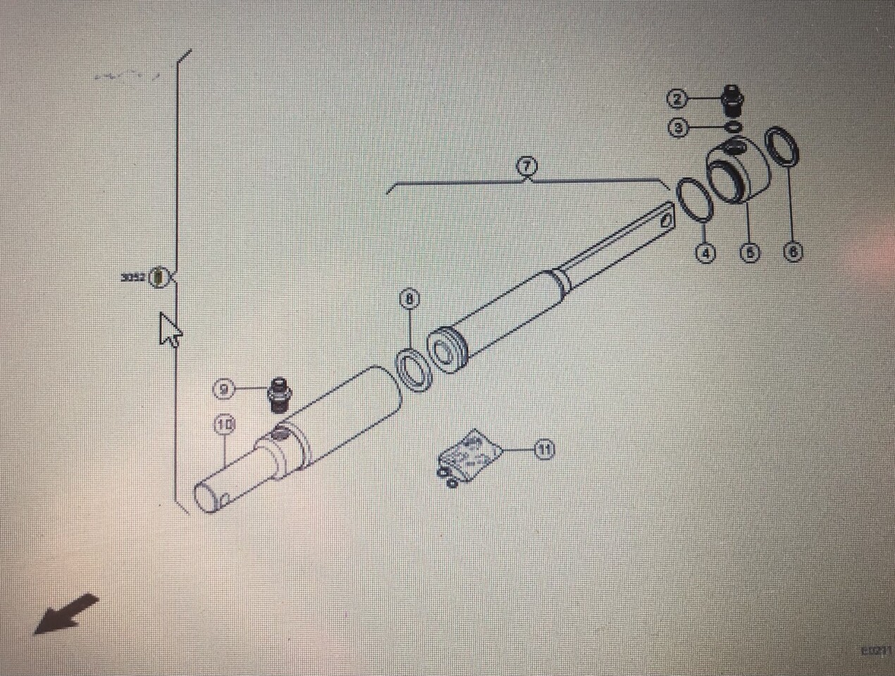 CLAAS 00 040 654 2/Claas-siłownik hydrauliczny/Claas Jaguar 880-830 900-830 810 - Гидравлический цилиндр для Сельскохозяйственной техники: фото 1