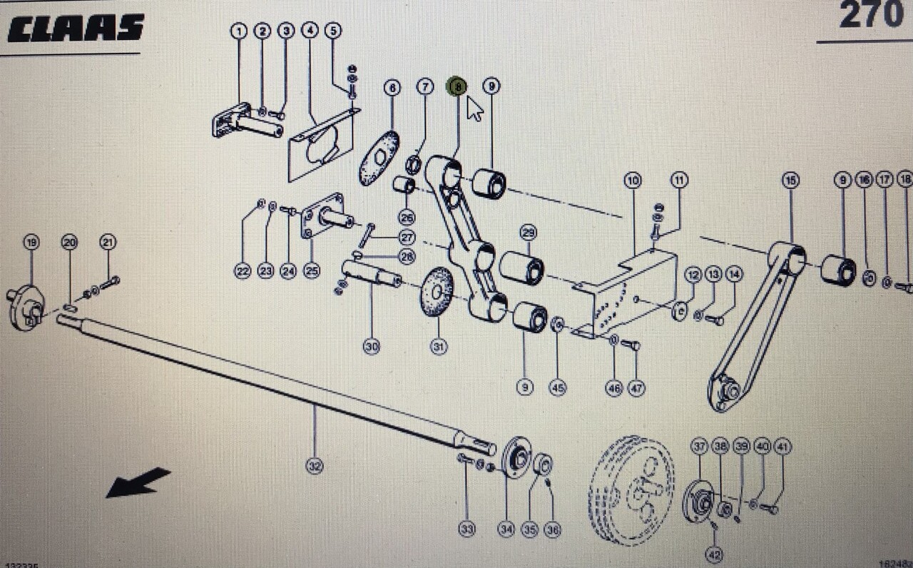 CLAAS 00 0751 856 0/Claas wahacz/Claas Lexion 580 530-510 570 630-620 760 670-640 560 - Подвеска для Сельскохозяйственной техники: фото 1