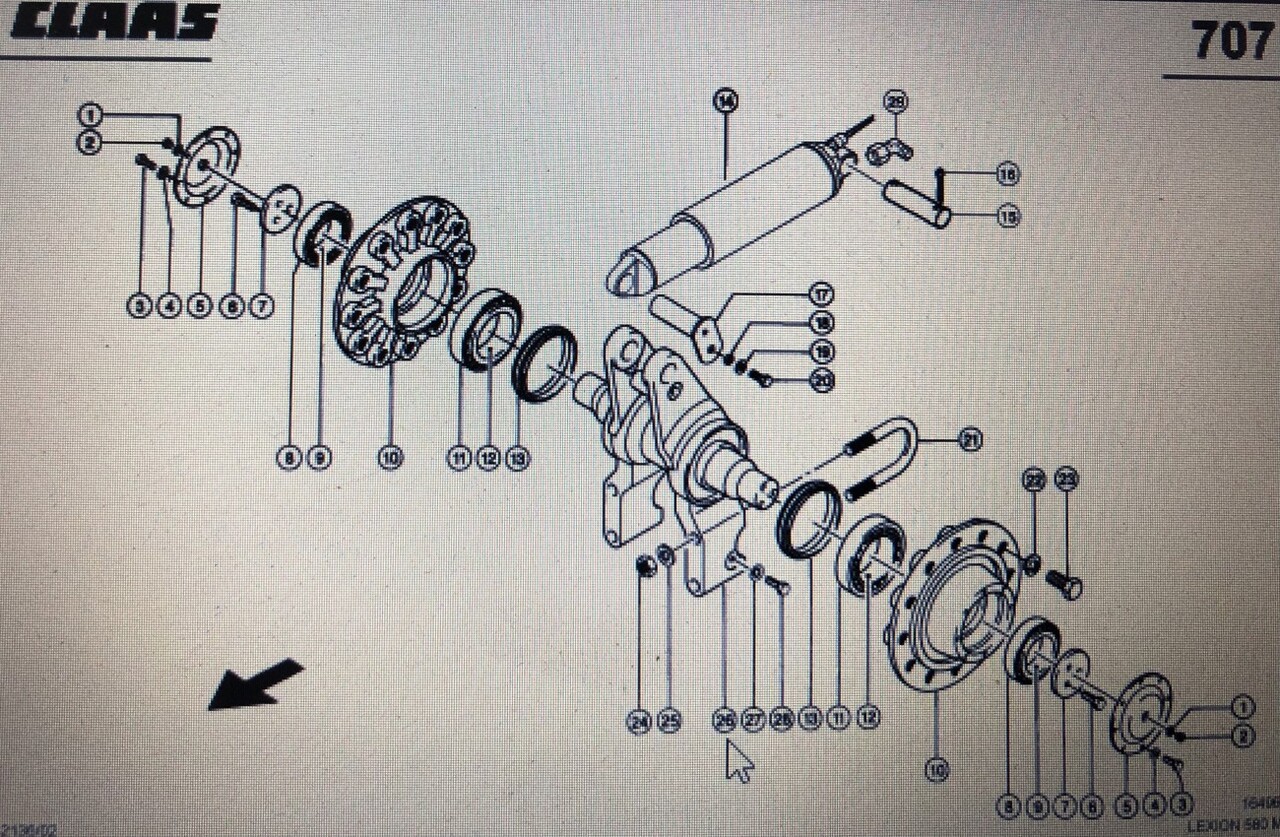 CLAAS 00 0764 021 0/Claas wahacz/Claas Lexion 580 750-730 780-770 670 465 560-540 600 - Подвеска для Зерноуборочных комбайнов: фото 1