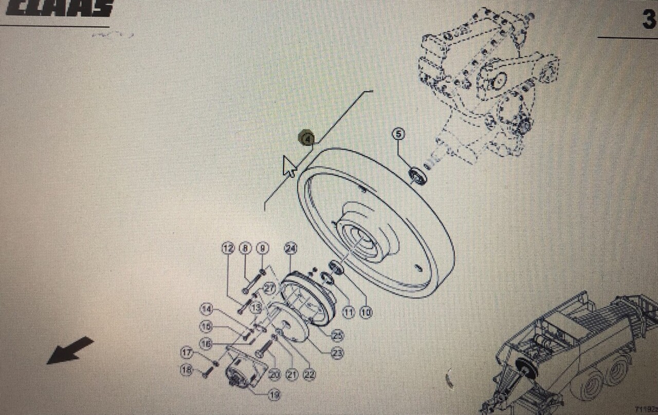 CLAAS 00 0855 322 0/Claas koło zamachowe/Claas Quadrant 2200 Advantage 3200 RF/RC - Маховик для Сельскохозяйственной техники: фото 1