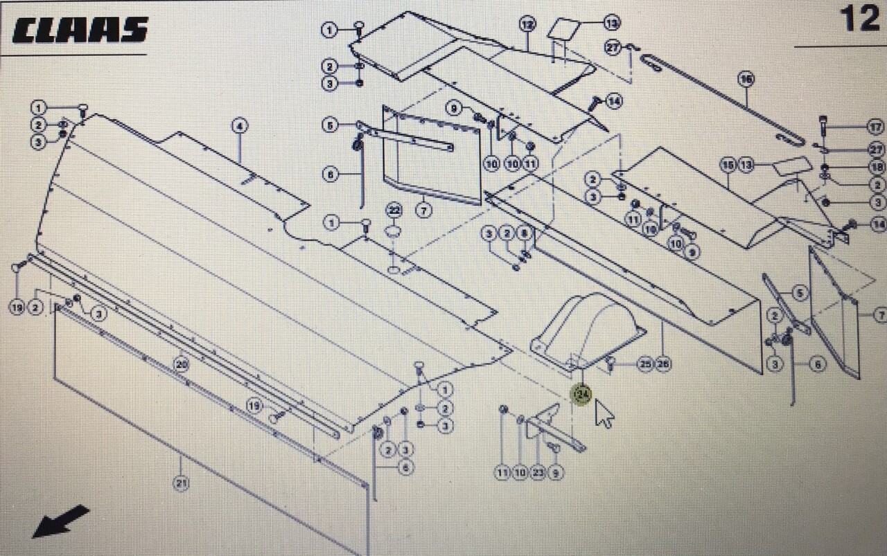 CLAAS 00 0934 938 1/CLAAS Corto maska - Капот для Косилок: фото 1