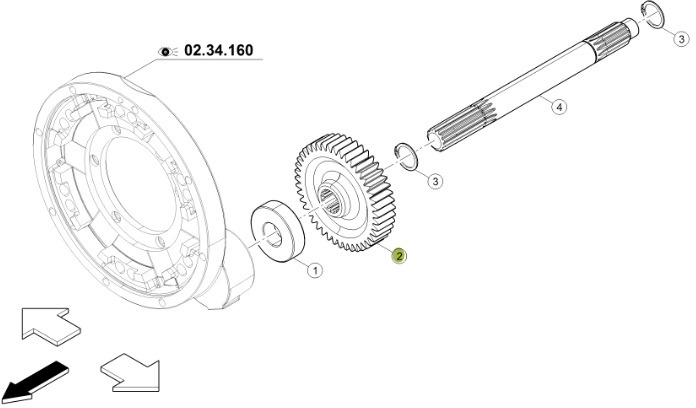 Claas Arion 630 - skrzynia biegów - koło zębate 6005031652 - Коробка передач для Сельскохозяйственной техники: фото 1
