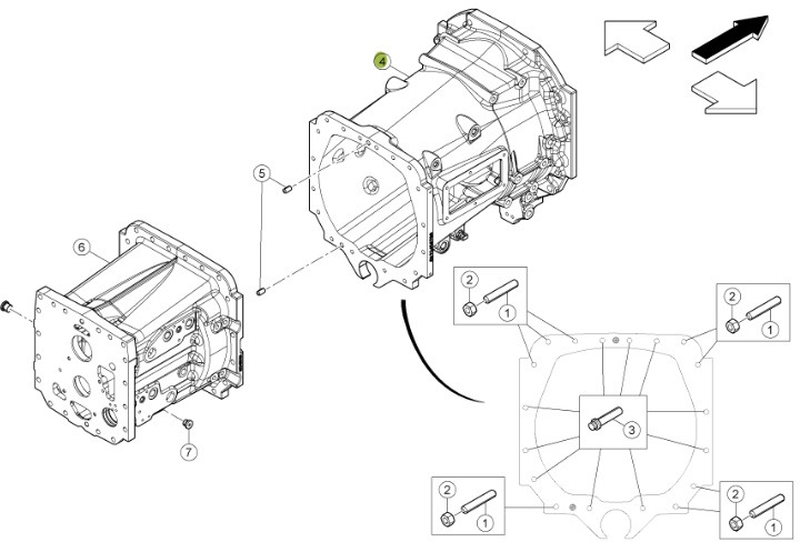 Claas Arion 630 - skrzynia biegów - obudowa 6005031574 - Коробка передач для Сельскохозяйственной техники: фото 1