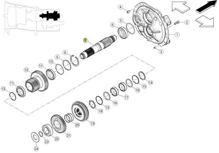 Коробка передач для Сельскохозяйственной техники Claas Arion 630 - skrzynia biegów - obudowa wałka atakującego 6005031575: фото 1