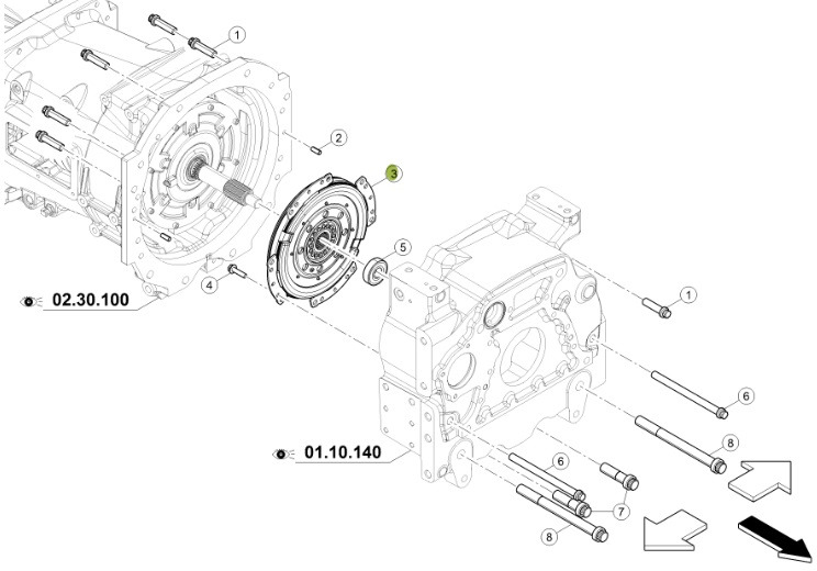 Claas Arion 630 - skrzynia biegów - tłumik drgań 0011113940 - Коробка передач для Сельскохозяйственной техники: фото 1