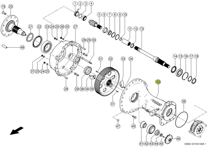 Claas Jaguar 970 - przednia oś napędowa - koło czołowe 0007742321 - Передняя ось для Сельскохозяйственной техники: фото 1 Claas Jaguar 970 - przednia oś napędowa - koło czołowe 0007742321 - Передняя ось для Сельскохозяйственной техники: фото 1