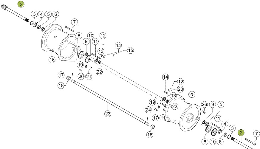 Claas Jaguar 970 - przednia oś napędowa - wałek zębnika 0007747350 - Передняя ось для Сельскохозяйственной техники: фото 1 Claas Jaguar 970 - przednia oś napędowa - wałek zębnika 0007747350 - Передняя ось для Сельскохозяйственной техники: фото 1