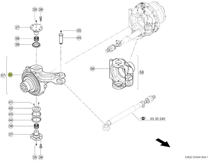 Claas Jaguar 970 - tylna oś napędowa - zwrotnica PRAWA 0001319330 - Поворотный кулак для Сельскохозяйственной техники: фото 1 Claas Jaguar 970 - tylna oś napędowa - zwrotnica PRAWA 0001319330 - Поворотный кулак для Сельскохозяйственной техники: фото 1