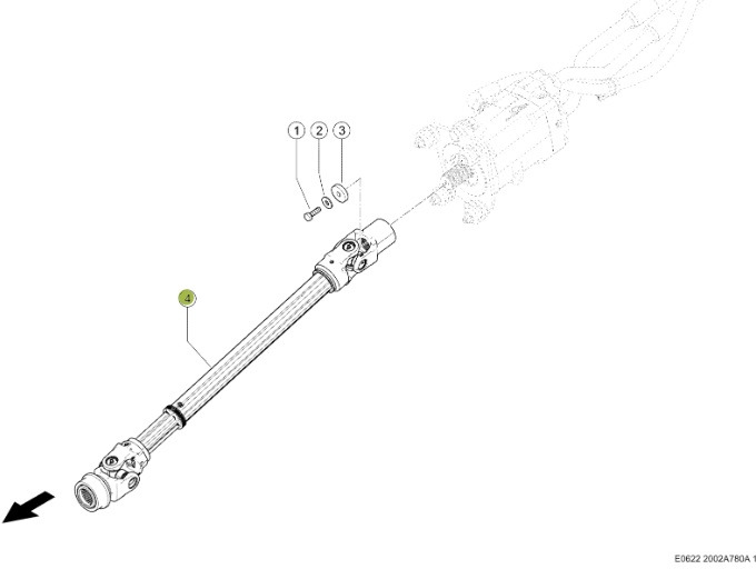 Claas Jaguar 970 - wałek przegubowy 0001318483 - Приводный вал для Сельскохозяйственной техники: фото 1