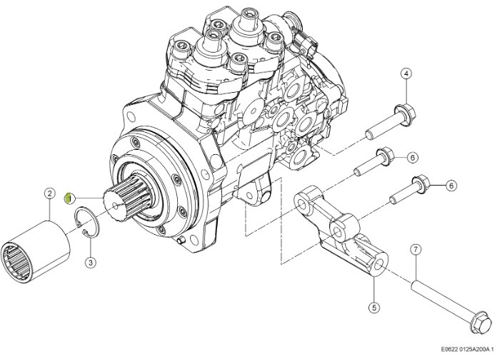Claas Jaguar - silnik MAN D4276 - pompa wtryskowa 0019860850 - Двигатель и запчасти для Кормоуборочных комбайнов: фото 1