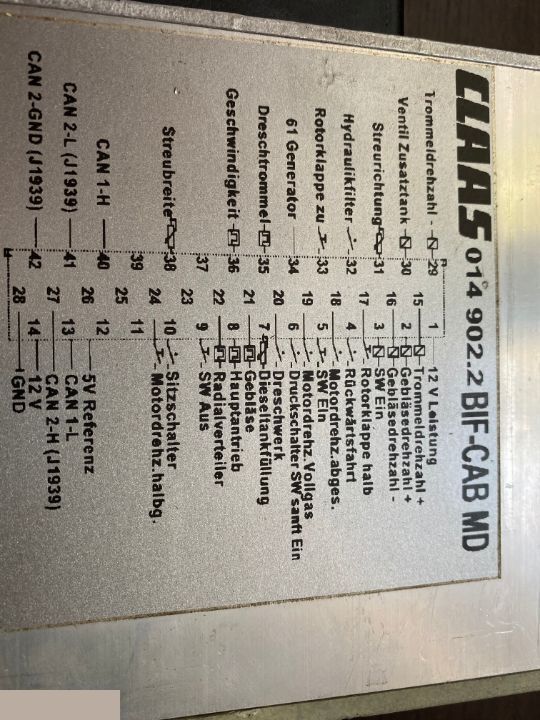 Claas Lexion 540 - Moduł Płyty Bezpieczników 014 902.2 - Предохранитель для Сельскохозяйственной техники: фото 1