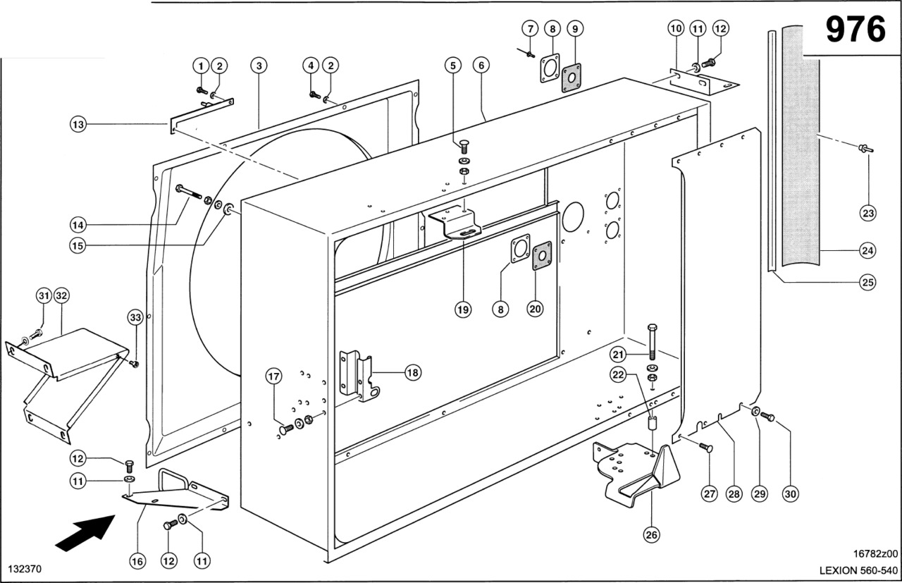 Claas Lexion 560 SZYB POWIETRZA  0007961091 (Szyb powietrza; cat 3126b, c9) - Система впуска для Зерноуборочных комбайнов: фото 1