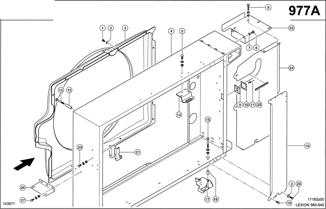 Claas Lexion 560 SZYB POWIETRZA  0007969921 (Szyb powietrza; cat c13) - Система впуска для Зерноуборочных комбайнов: фото 1