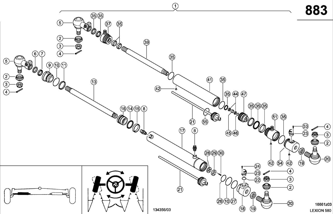 Claas Lexion 580 DNO CYLINDRA  0000859200 (Siłownik ukł. kierowniczego, autopilot) - Рулевое управление для Зерноуборочных комбайнов: фото 1