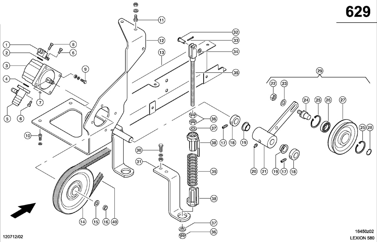 Claas Lexion 580 POMPA ZĘBATA  0007715370 (Napęd pompy hydraulicznej) - Гидравлический насос для Сельскохозяйственной техники: фото 1