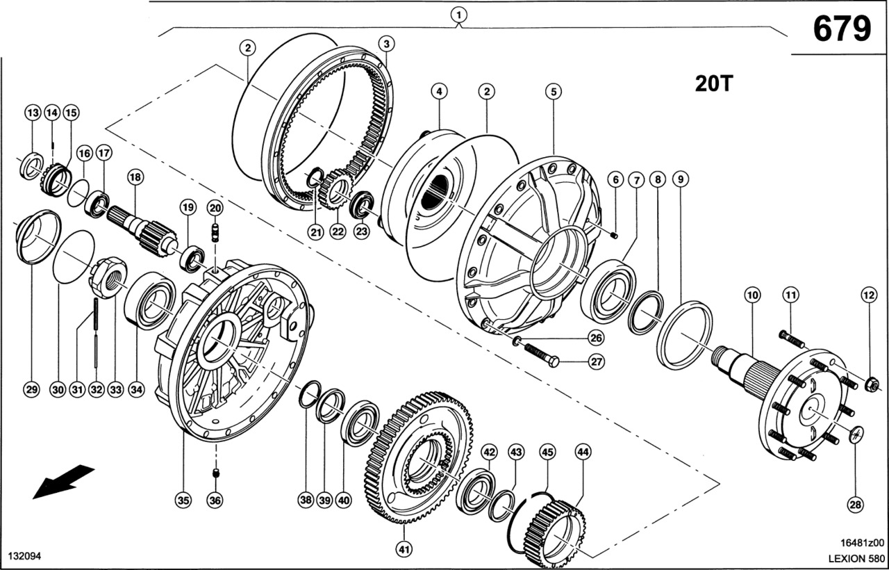 Бортовой редуктор для Сельскохозяйственной техники Claas Lexion 580 PRZEKŁADNIA PLANETARNA  0006699992 (Napęd jezdny; zwolnica planetarna): фото 1