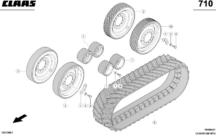 Claas Lexion 580 - koło gąsienicy napędu małe 0007500240 - Гусеница для Сельскохозяйственной техники: фото 1 Claas Lexion 580 - koło gąsienicy napędu małe 0007500240 - Гусеница для Сельскохозяйственной техники: фото 1