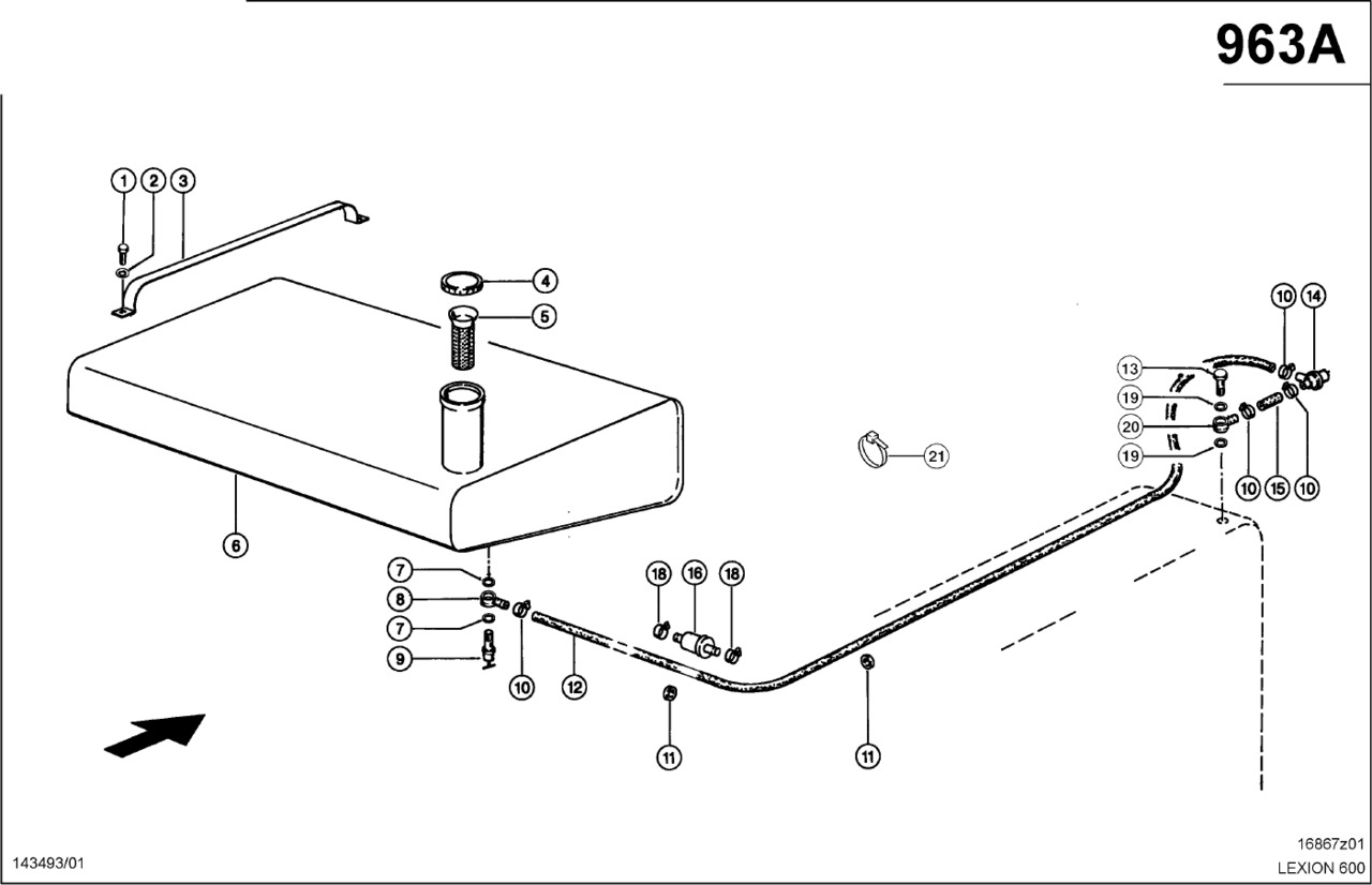 Claas Lexion 600 DODATKOWY ZBIORNIK  0007559190 (Dodatkowy zbiornik paliwa) - Топливный бак для Зерноуборочных комбайнов: фото 1