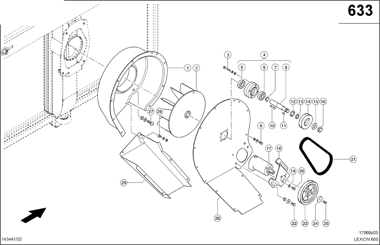 Claas Lexion 600 KPL, ŁOŻYSK  0007968090 (Napęd kosza chłodnicy-dmuchawy odsysającej) - Отопление/ Вентиляция для Зерноуборочных комбайнов: фото 1