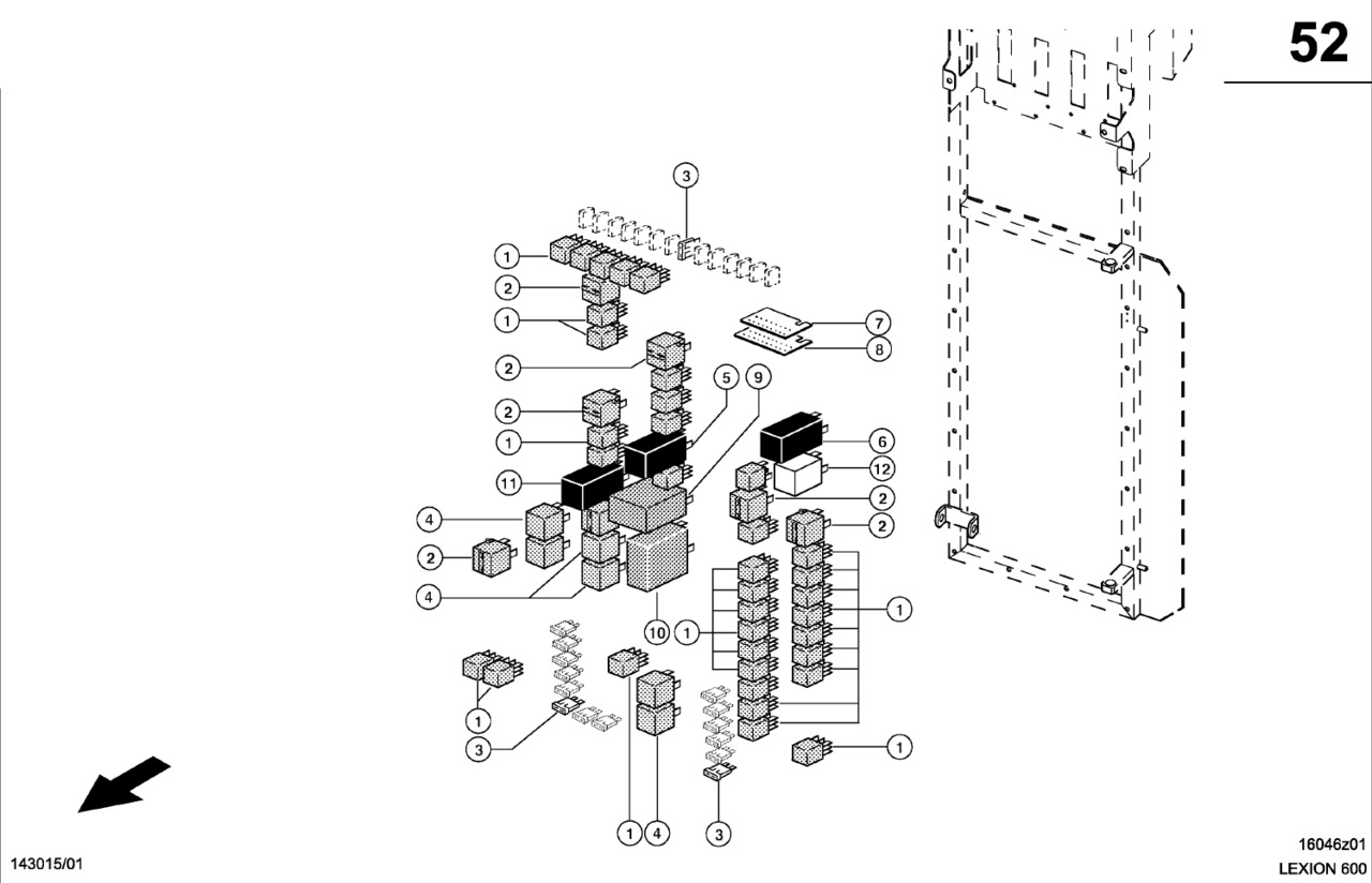 Claas Lexion 600 MODUŁ  0000146340 (Centrala elektryczna, przekażniki i bezpieczniki) - Блок управления для Зерноуборочных комбайнов: фото 1
