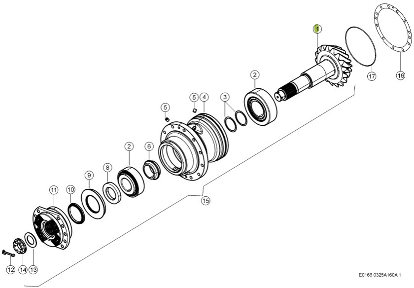 Claas Xerion 4000 - zwrotnica - zestaw kół stoźkowych 0014994040 - Поворотный кулак для Сельскохозяйственной техники: фото 1