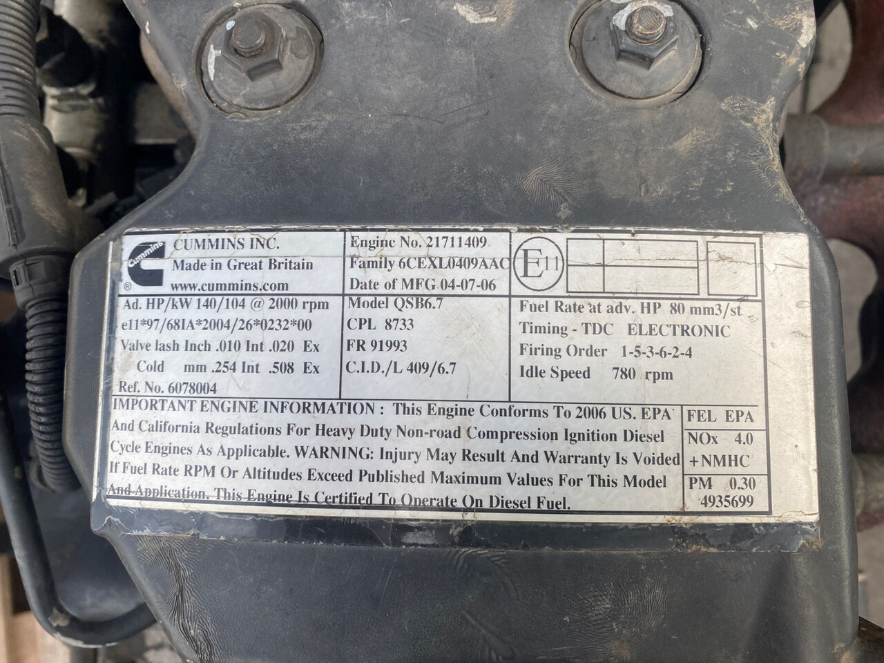 Cummins 21711409 QSB 6.7 - Двигатель для Сельскохозяйственной техники: фото 1 Cummins 21711409 QSB 6.7 - Двигатель для Сельскохозяйственной техники: фото 1