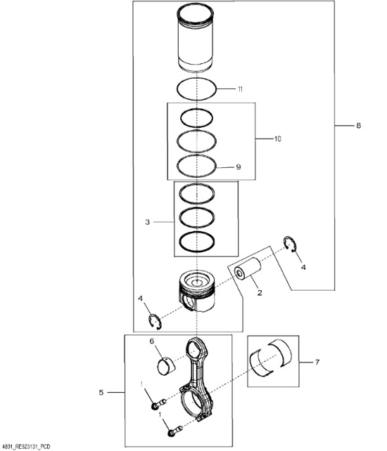 DZ122131 John Deere 8345R - Pręt łączący - Шатун для Сельскохозяйственной техники: фото 1 DZ122131 John Deere 8345R - Pręt łączący - Шатун для Сельскохозяйственной техники: фото 1