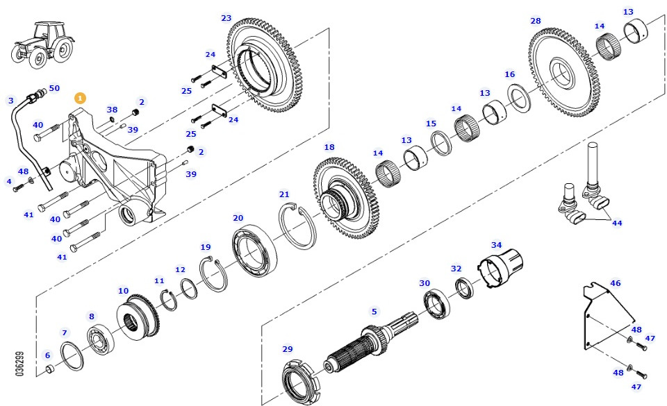 Fendt 414 Vario - WOM silnika - koło zębate walcowe 411151220640 - Коробка передач и запчасти для Сельскохозяйственной техники: фото 1
