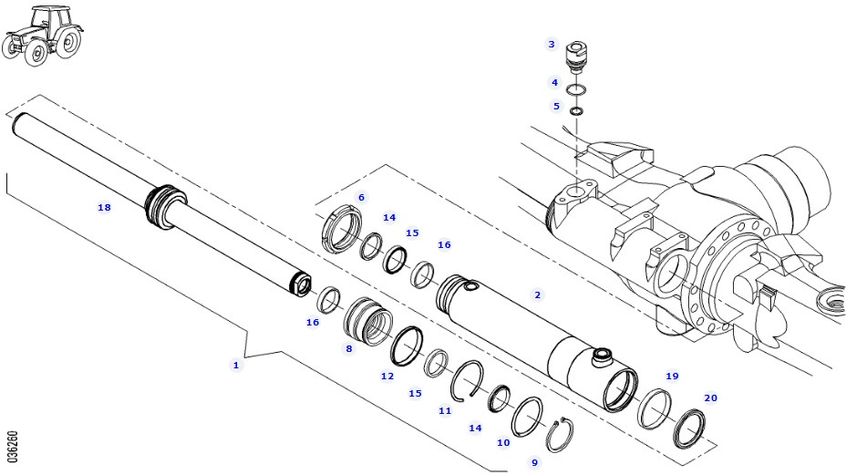 Fendt 414 Vario - siłownik układu kierowniczego E718301121010 - Рулевое управление для Сельскохозяйственной техники: фото 1 Fendt 414 Vario - siłownik układu kierowniczego E718301121010 - Рулевое управление для Сельскохозяйственной техники: фото 1
