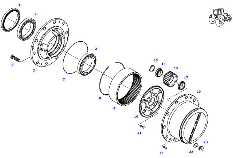 Fendt 828 S4 Vario - most przedni - koło koronowe zwolnicy 755/137 F835300020330 - Бортовой редуктор для Сельскохозяйственной техники: фото 1 Fendt 828 S4 Vario - most przedni - koło koronowe zwolnicy 755/137 F835300020330 - Бортовой редуктор для Сельскохозяйственной техники: фото 1