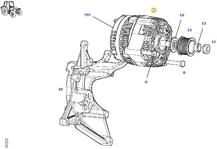 Fendt 828 Vario - alternator lewy F404900010040 - Генератор для Сельскохозяйственной техники: фото 1 Fendt 828 Vario - alternator lewy F404900010040 - Генератор для Сельскохозяйственной техники: фото 1