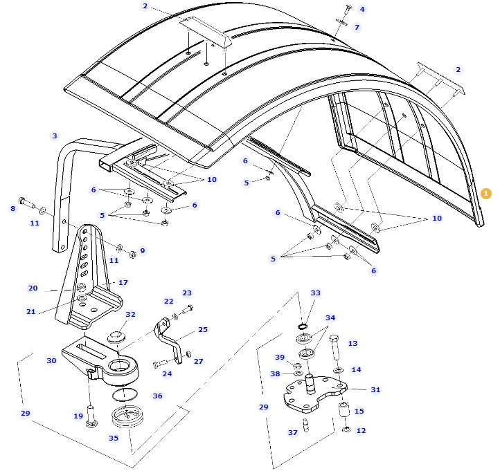 Fendt 828 Vario - wspornik błotnika przód H835700030011 H835700030021 - Крыло для Сельскохозяйственной техники: фото 1 Fendt 828 Vario - wspornik błotnika przód H835700030011 H835700030021 - Крыло для Сельскохозяйственной техники: фото 1