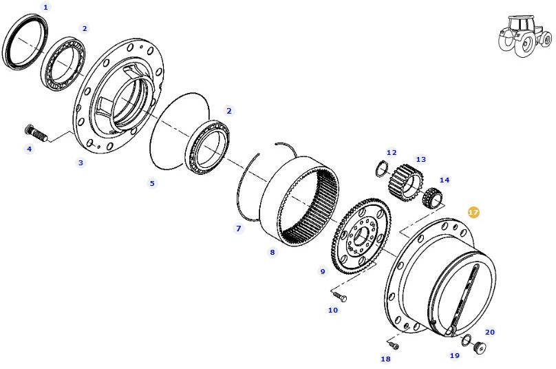 Fendt 927 930 933 936 - układ planetarny - koło zębate przekładni F930301020150 - Трансмиссия для Сельскохозяйственной техники: фото 1