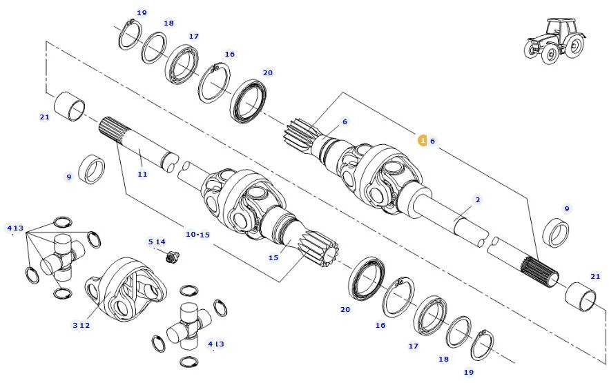 Fendt 927 930 933 936 - wałek półosi prawej dł. 780mm G926301020350 - Трансмиссия для Сельскохозяйственной техники: фото 1
