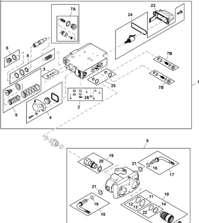 John Deere 9470RX - Elektr. moduł sterowania RE588374 (Zawór sterujący) - Блок управления для Сельскохозяйственной техники: фото 1
