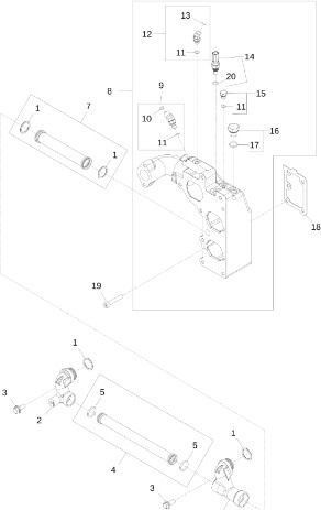 John Deere 9470RX - Obudowa RE550134 (Silnik) - Двигатель и запчасти для Сельскохозяйственной техники: фото 1