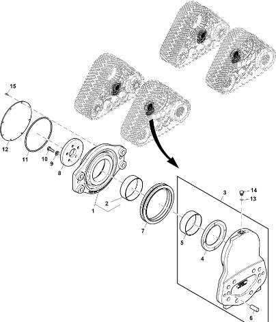 John Deere 9470RX - Oś przegubu RE566989 (Gąsienice i obciąźniki) - Запчасти ходовой части для Тракторов: фото 1