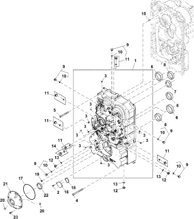 John Deere 9470RX - Osłona YZ502846 (Przekładnia Power Shift) - Трансмиссия для Сельскохозяйственной техники: фото 1