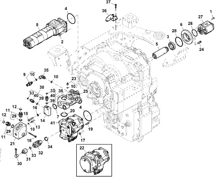 John Deere 9470RX - Pompa RE586666 (Układ hydrauliczny) - Гидравлический насос для Сельскохозяйственной техники: фото 1