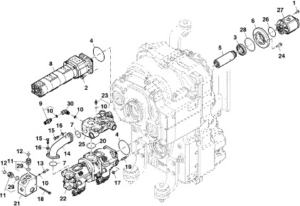 John Deere 9470RX - Pompa hydrauliczna RE572690 (Układ hydrauliczny) - Гидравлический насос для Сельскохозяйственной техники: фото 1
