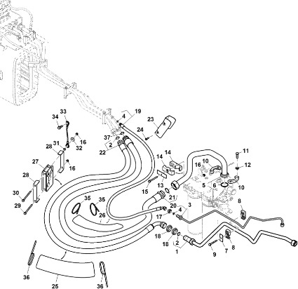 John Deere 9470RX - Przewód hydrauliczny RE587405 (Zawór sterujący) - Гидравлика для Сельскохозяйственной техники: фото 1