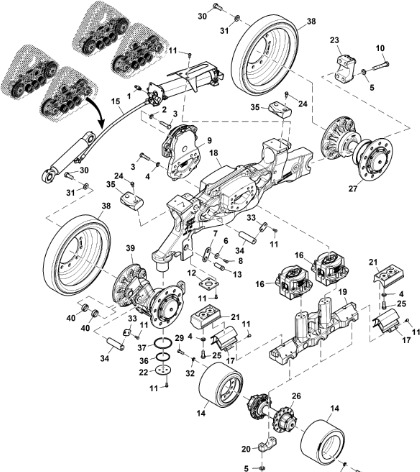 John Deere 9470RX - Wrzeciono RE590084 (Gąsienice i obciąźniki) - Запчасти ходовой части для Тракторов: фото 1