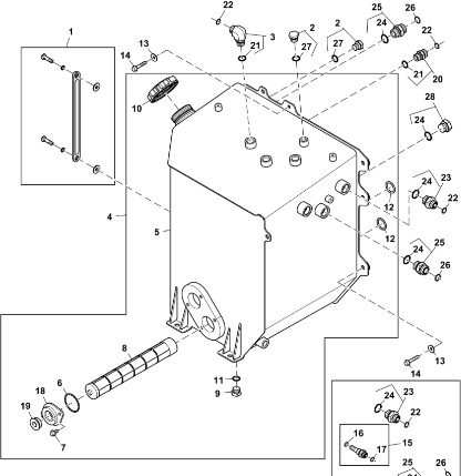 John Deere 9470RX - Zbiornik RE586701 (Układ hydrauliczny) - Бак для гидравлической жидкости для Тракторов: фото 1
