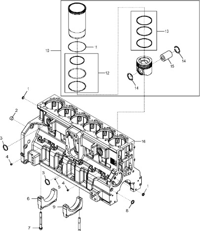John Deere 9470RX - Zespół bloku krótkiego DZ114431 (Silnik) - Блок цилиндров для Сельскохозяйственной техники: фото 1 John Deere 9470RX - Zespół bloku krótkiego DZ114431 (Silnik) - Блок цилиндров для Сельскохозяйственной техники: фото 1