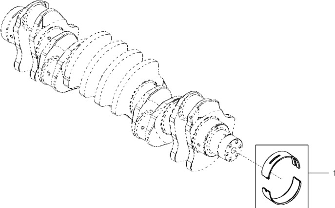 John Deere 9470RX - Zestaw łoźyska RE531767 (Silnik) - Подшипник двигателя для Сельскохозяйственной техники: фото 1