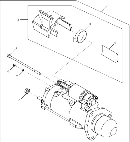 John Deere 9470RX - Zestaw rozrusznika RE515843 (Silnik) - Стартер для Тракторов: фото 1 John Deere 9470RX - Zestaw rozrusznika RE515843 (Silnik) - Стартер для Тракторов: фото 1